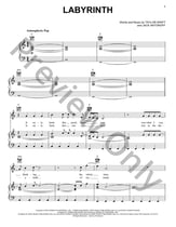 Labyrinth piano sheet music cover